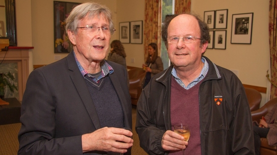 Rod enjoys his farewell function at Old Government House with Professor John Read